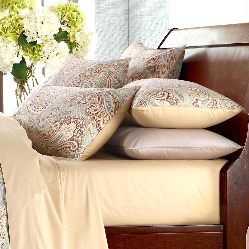 WINLIFE أغطية وسائد قطنية 100% من وينلايف مجموعة من 2 غطاء وسادة مزخرف (ملكة 20x30 بوصة، بايزي)  - Image 2